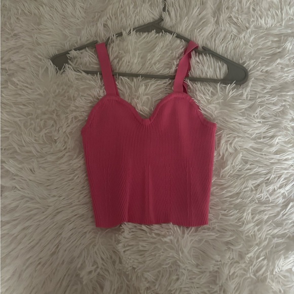 hot pink stretchy tank top - Picture 1 of 1